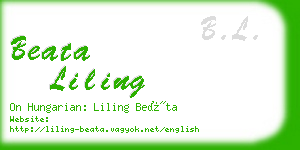 beata liling business card